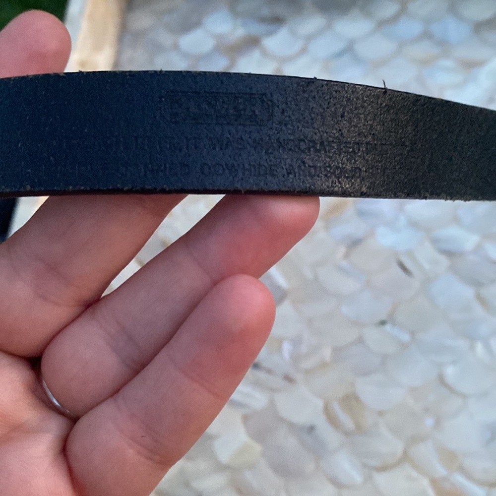 Coach black/silver genuine leather belt - Picture 4 of 11